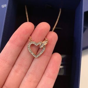Swarovski rose gold heart shaped necklace